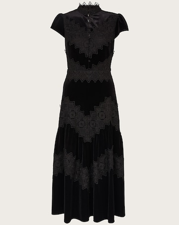 navy blue lace top dress Navy Guipure Lace Midi Dress