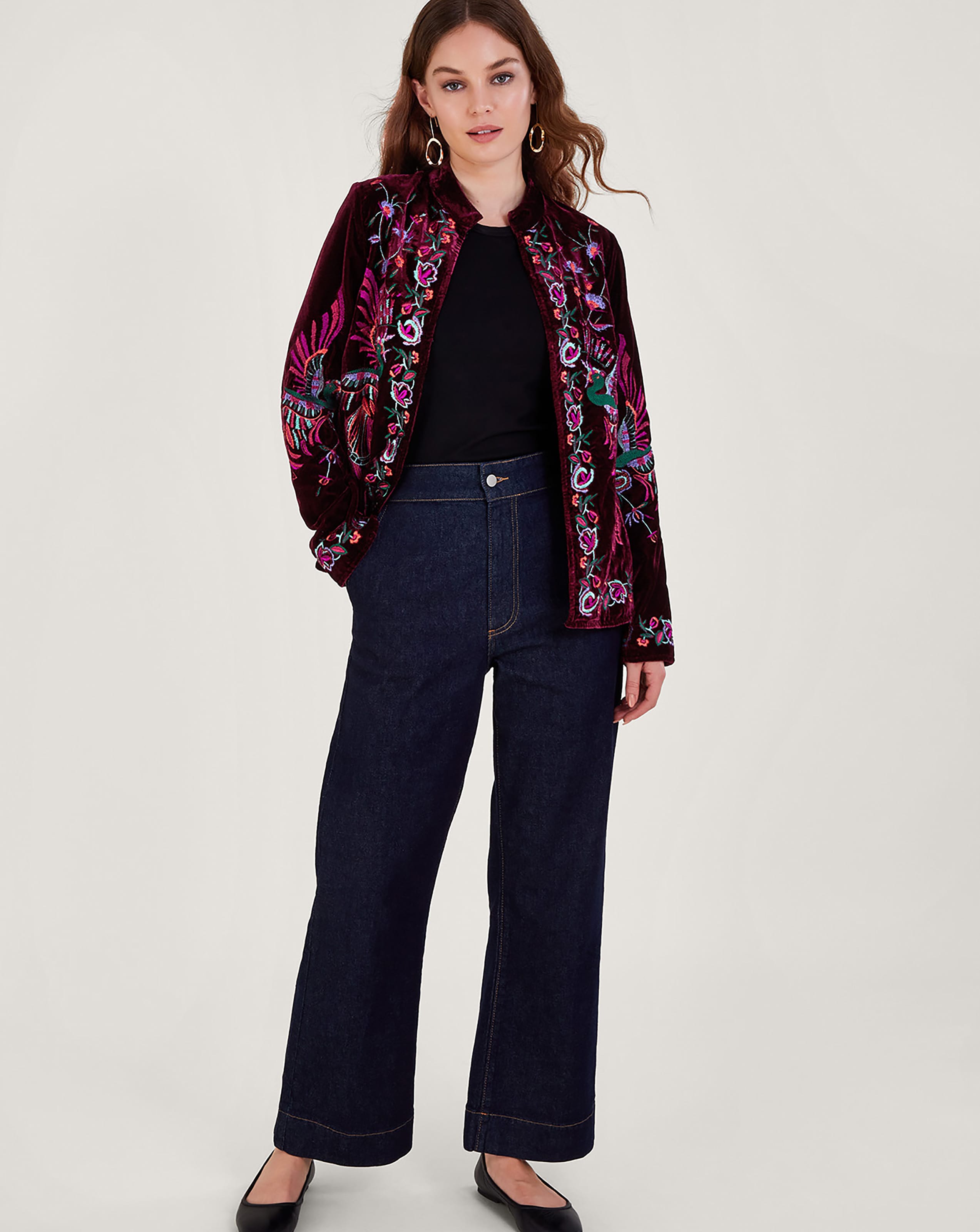 Monsoon Verina Velvet Jacket Simply Be