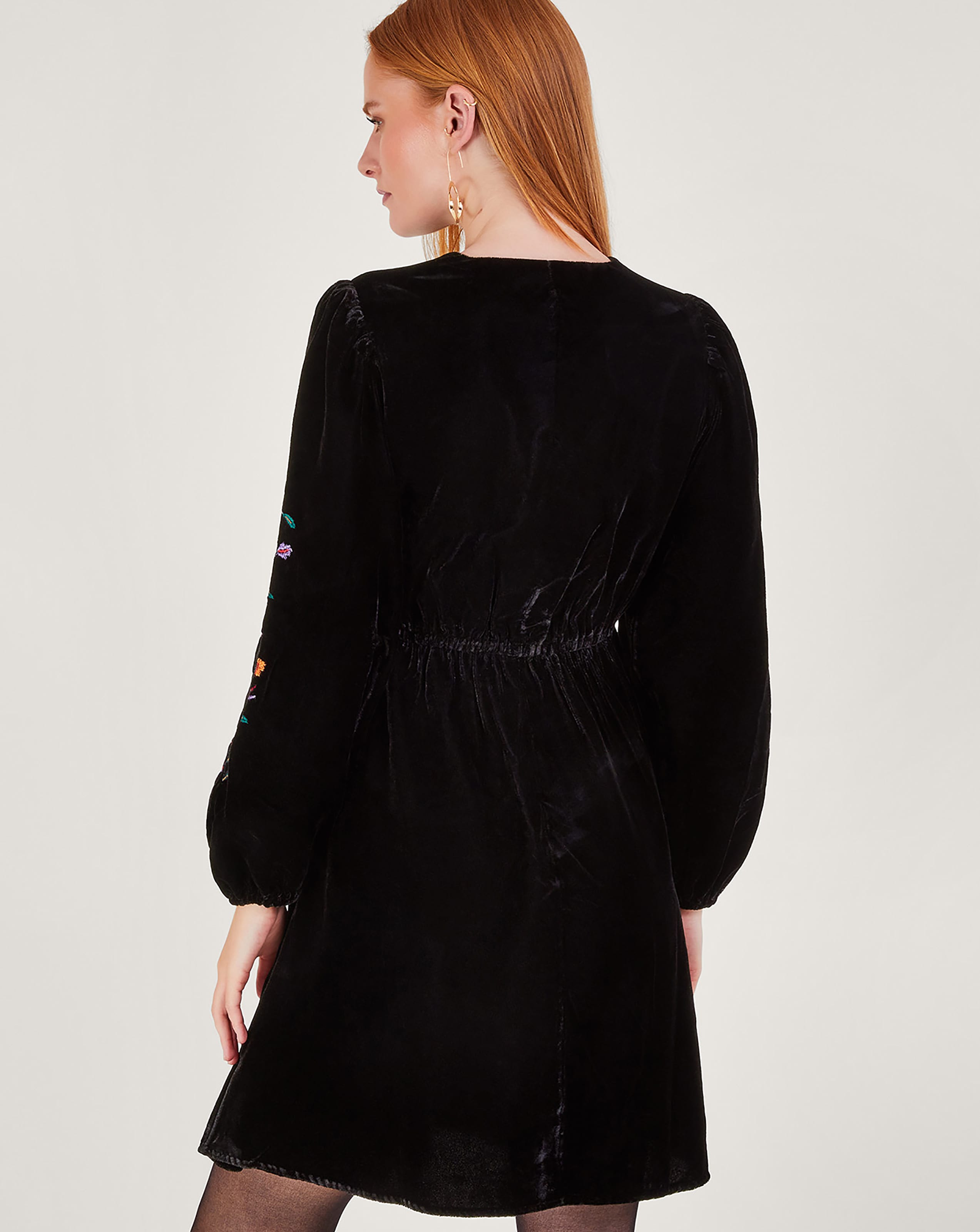Monsoon black deals velvet dress