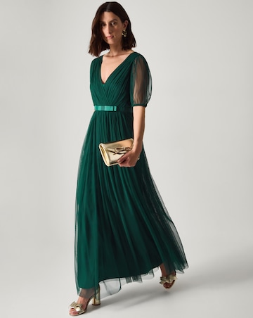 Monsoon Ellie Sheer Sleeve Maxi Dress