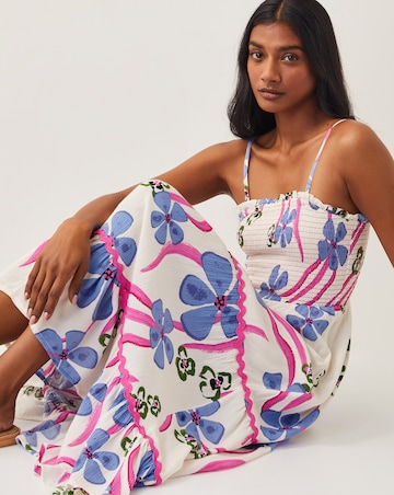 Monsoon Fiona Floral Bandeau Midi Dress