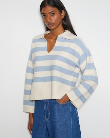 Monsoon Shay Stripe Collar Jumper