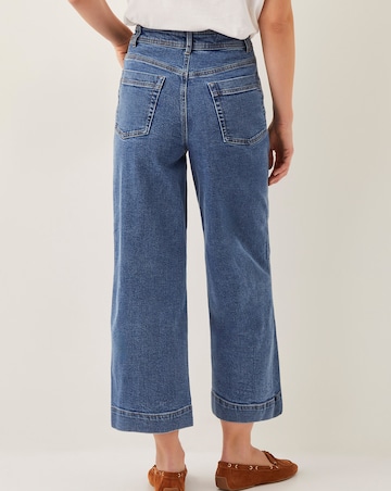Monsoon Hallie Regular Crop Wide Leg Jeans