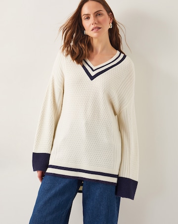 Monsoon Ola Oversized V-Neck Jumper