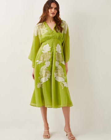 Monsoon Tilly Floral Embroidered Midi Dress