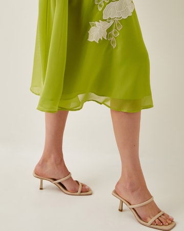 Monsoon Tilly Floral Embroidered Midi Dress
