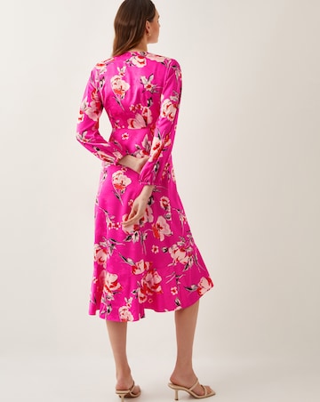 Monsoon Meredith Floral Midi Wrap Dress
