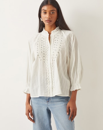 Monsoon Arden Embroidered Cotton Blouse