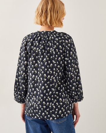 Orielle Pintuck Floral Blouse