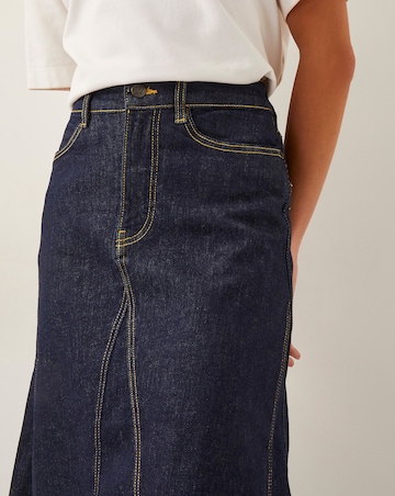 Monsoon Goldie Godet Denim Skirt