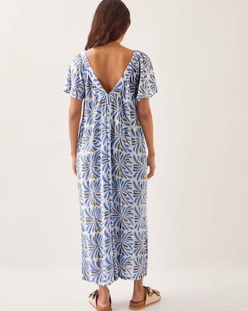 Monsoon Cece Woodblock Wide-Leg Jumpsuit