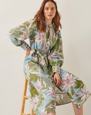 Monsoon Piper Floral Print Midi Dress
