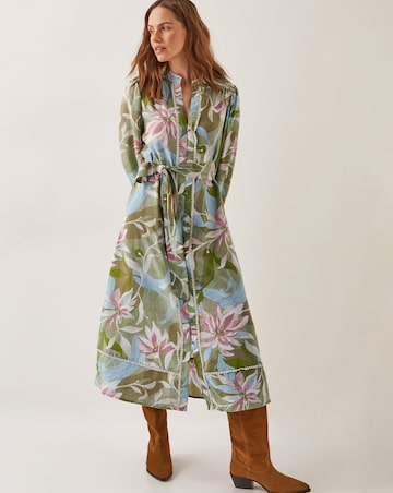 Monsoon Piper Floral Print Midi Dress