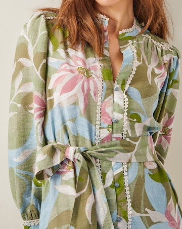 Monsoon Piper Floral Print Midi Dress