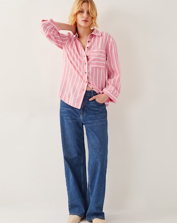Monsoon Tyra Linen-Blend Stripe Shirt