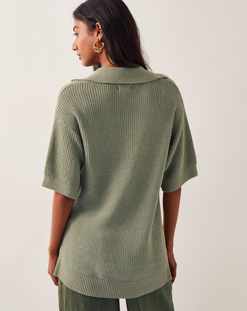 Monsoon Cece Short Sleeve Collar Jumper