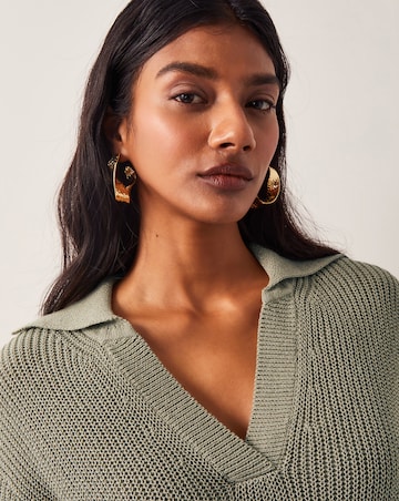 Monsoon Cece Short Sleeve Collar Jumper