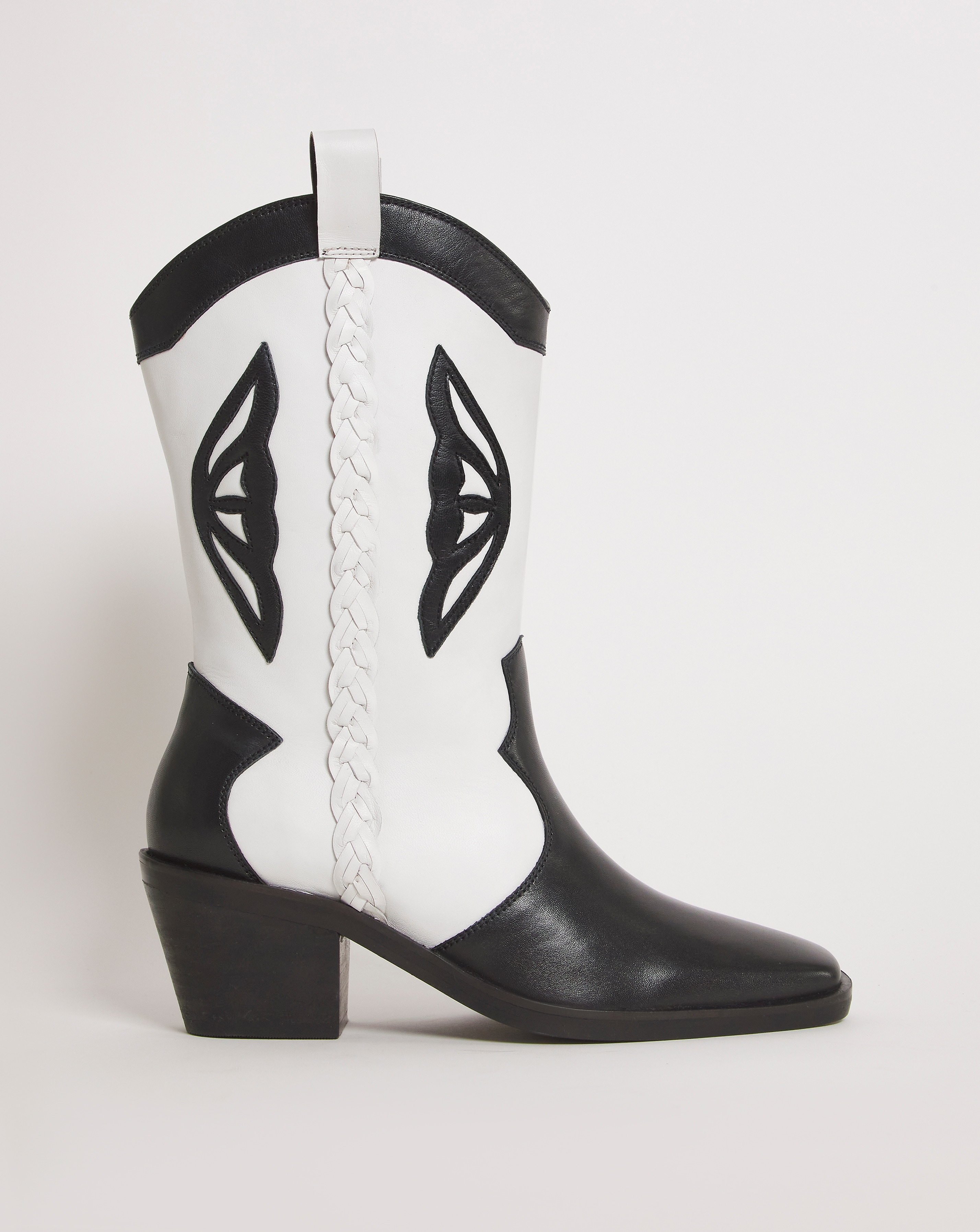 Wing Detail Western Boots Ex Wide