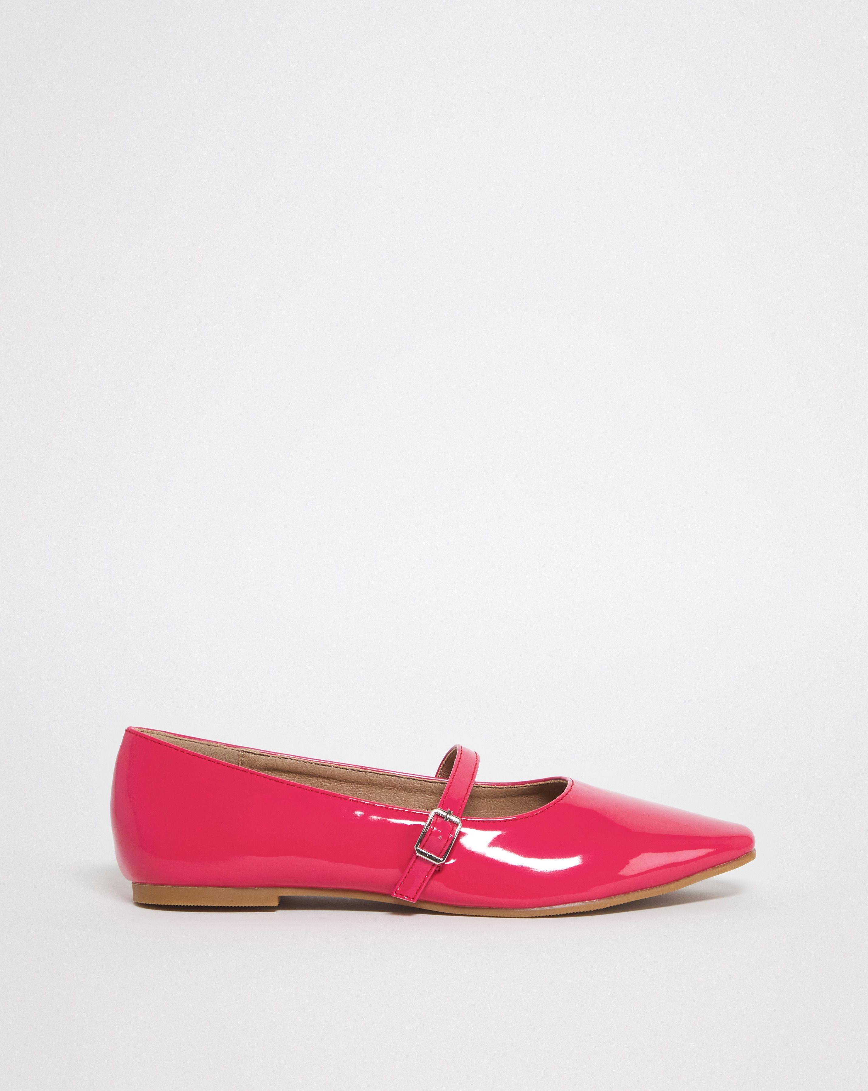 Pointed Toe Ballerina Shoes Wide - Pink - Size 4 - Women's
