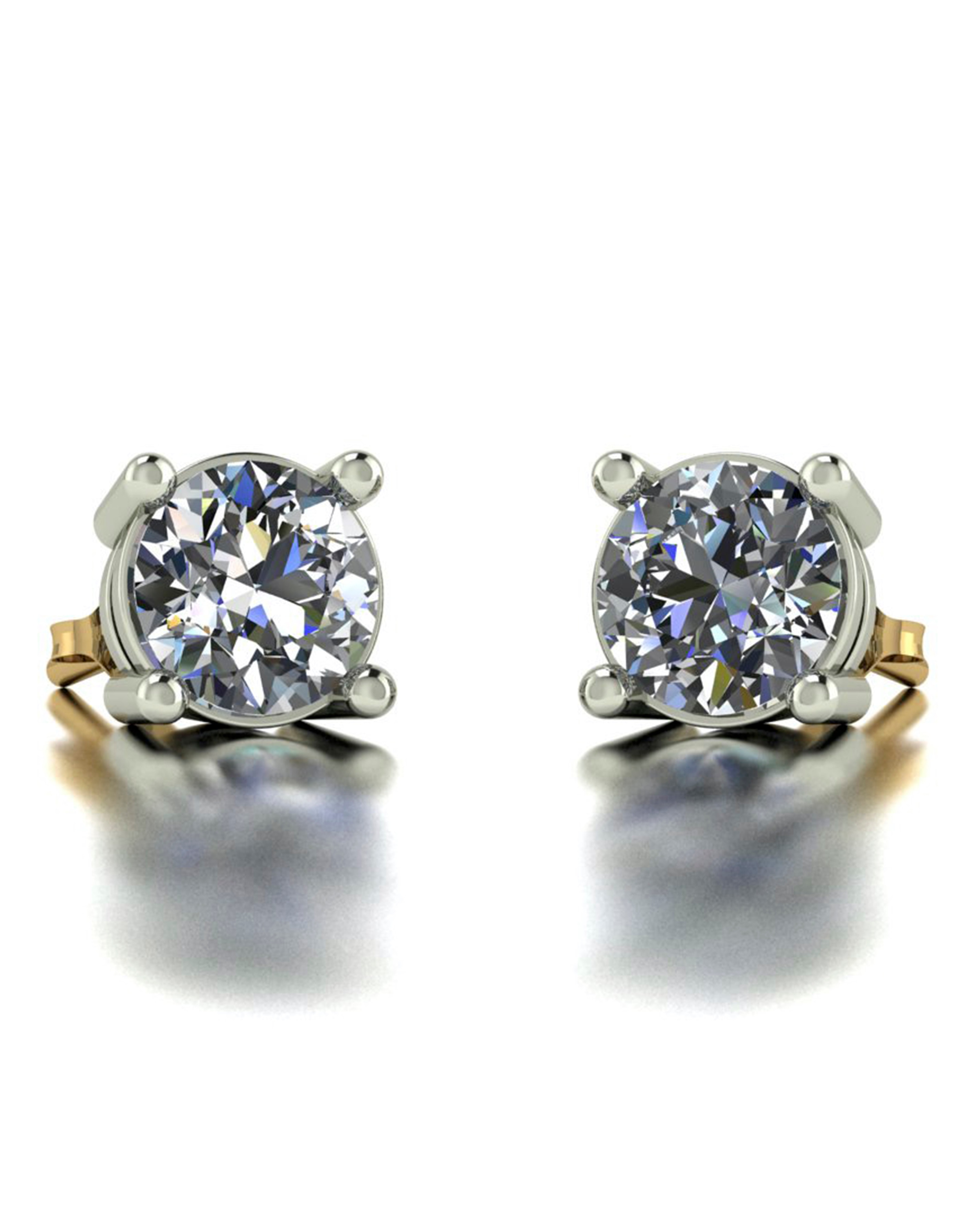 9ct Gold 1.00ct Moissanite Earrings - Gift For Her