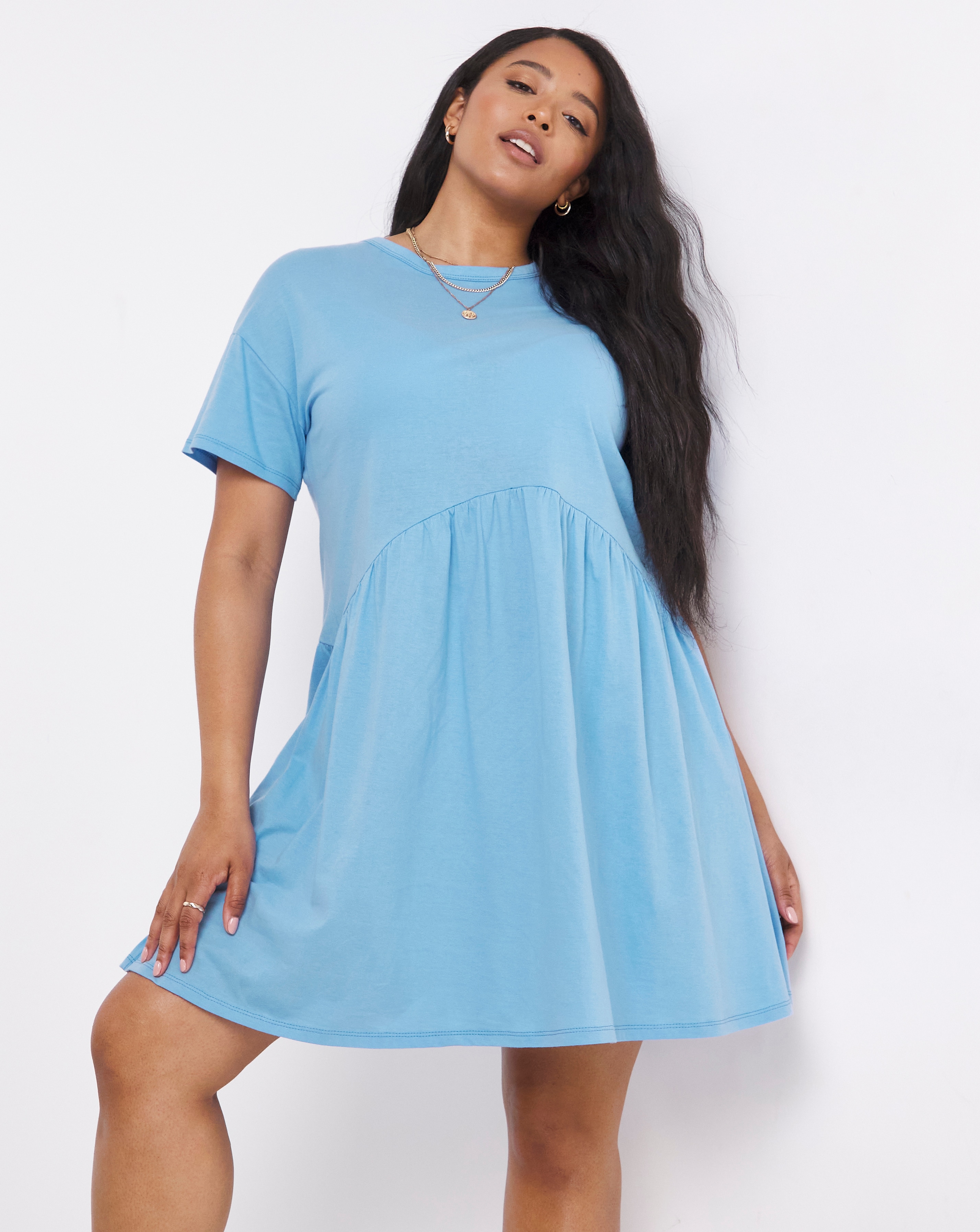Baby blue sales smock dress