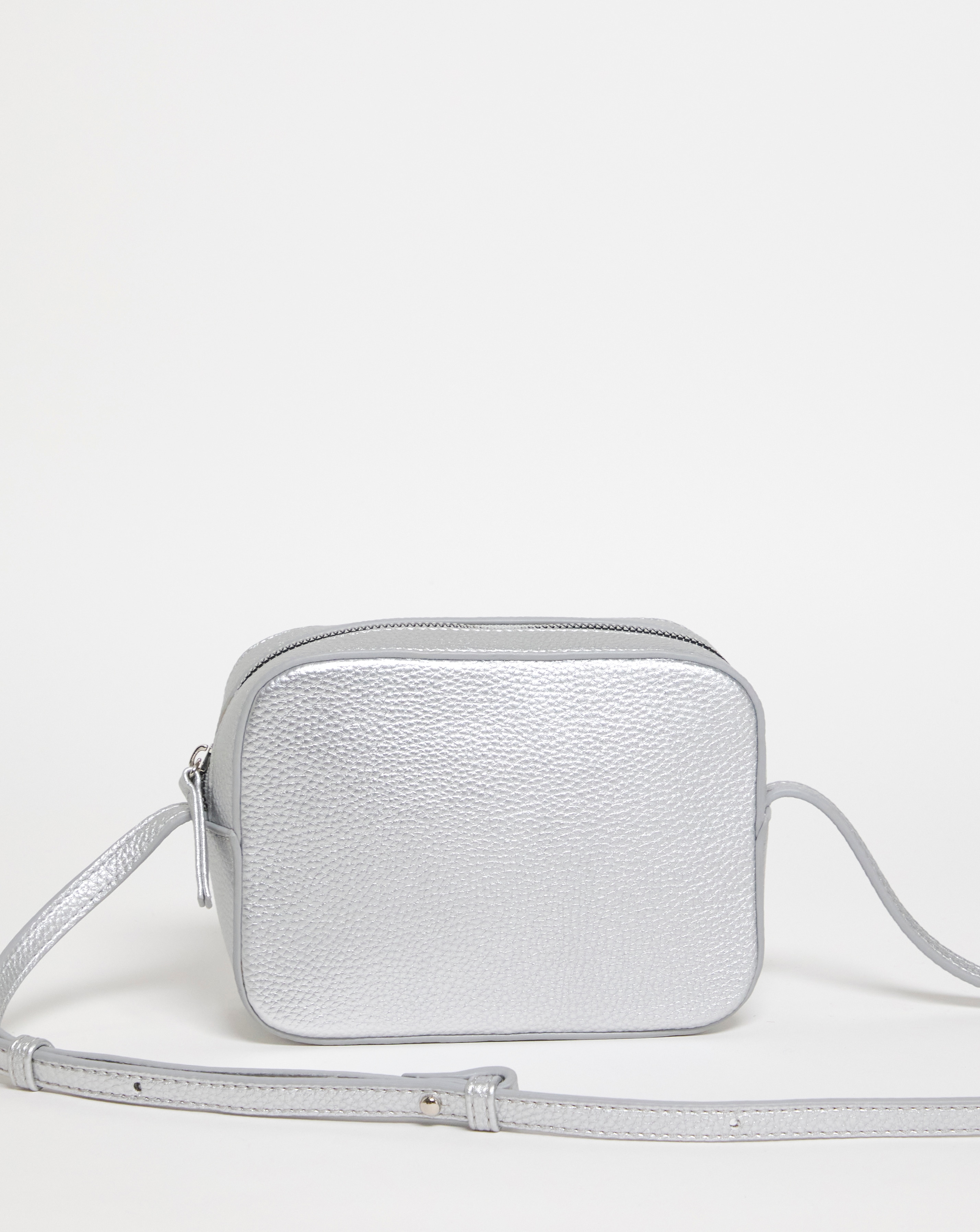 Silver Across Body Camera Bag Simply Be