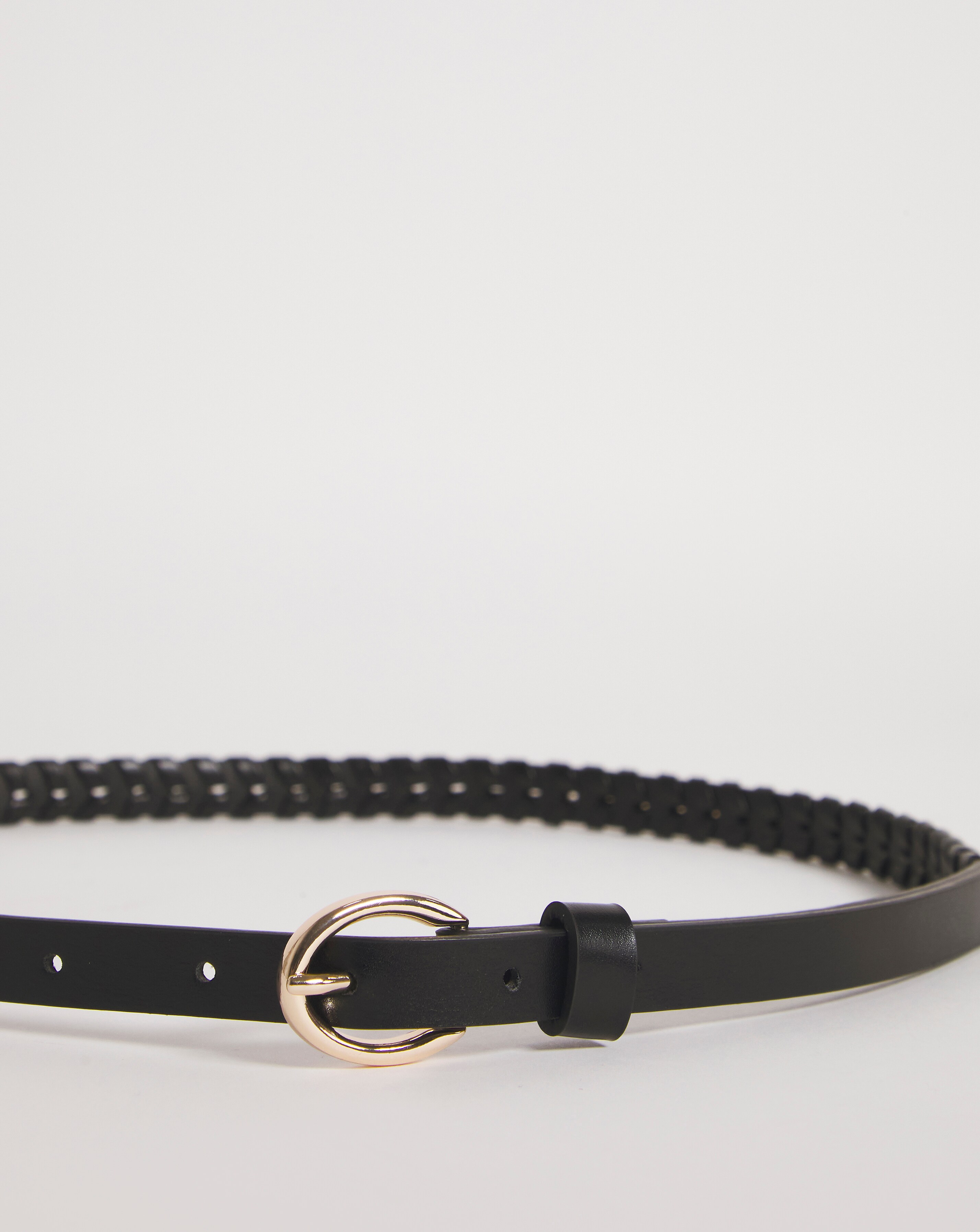 Black Chain Detail Skinny Belt Simply Be