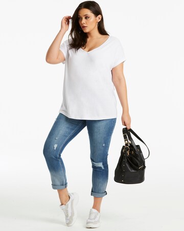 2 Pack V Neck Slouch T Shirts