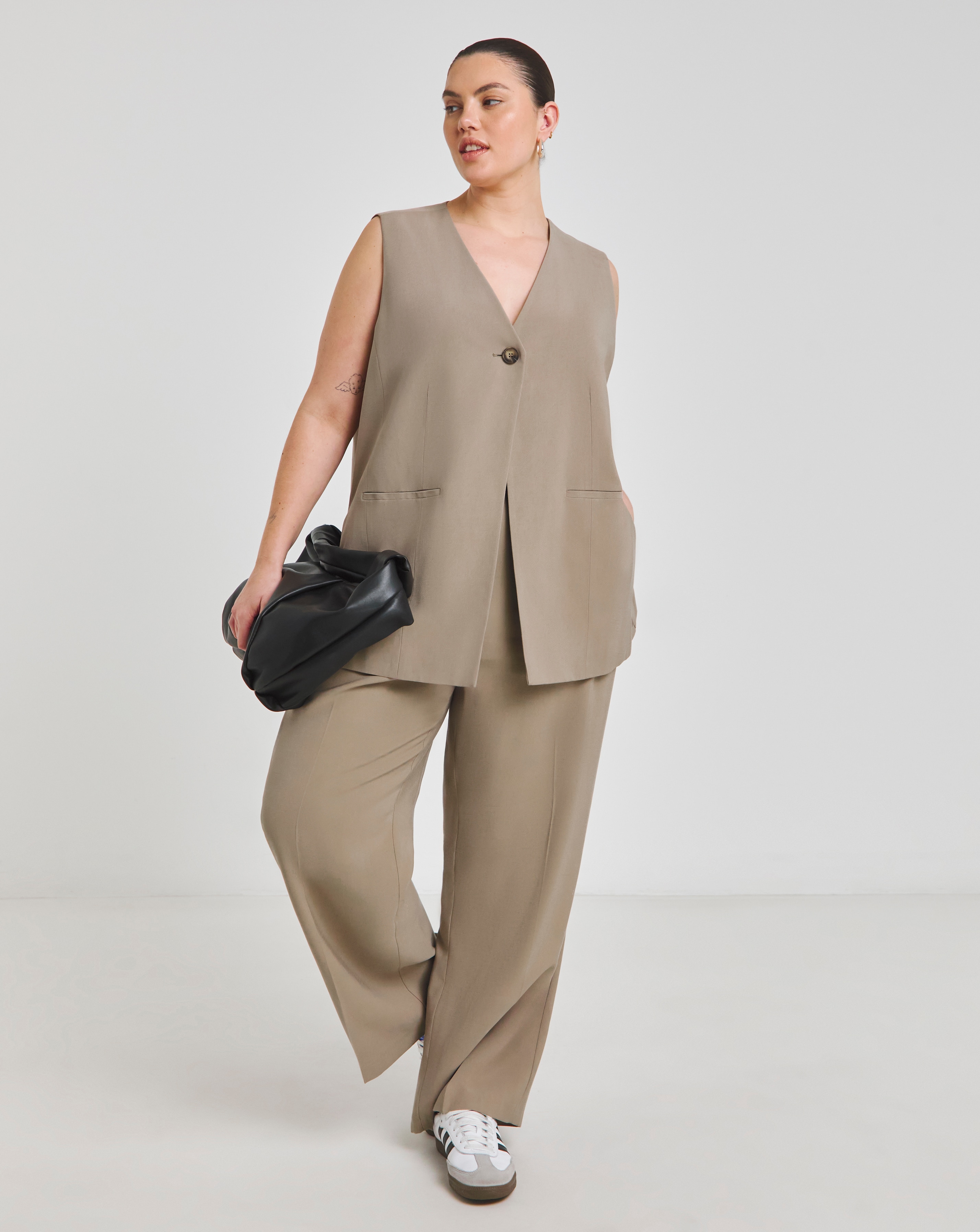 Neutral Longline Waistcoat