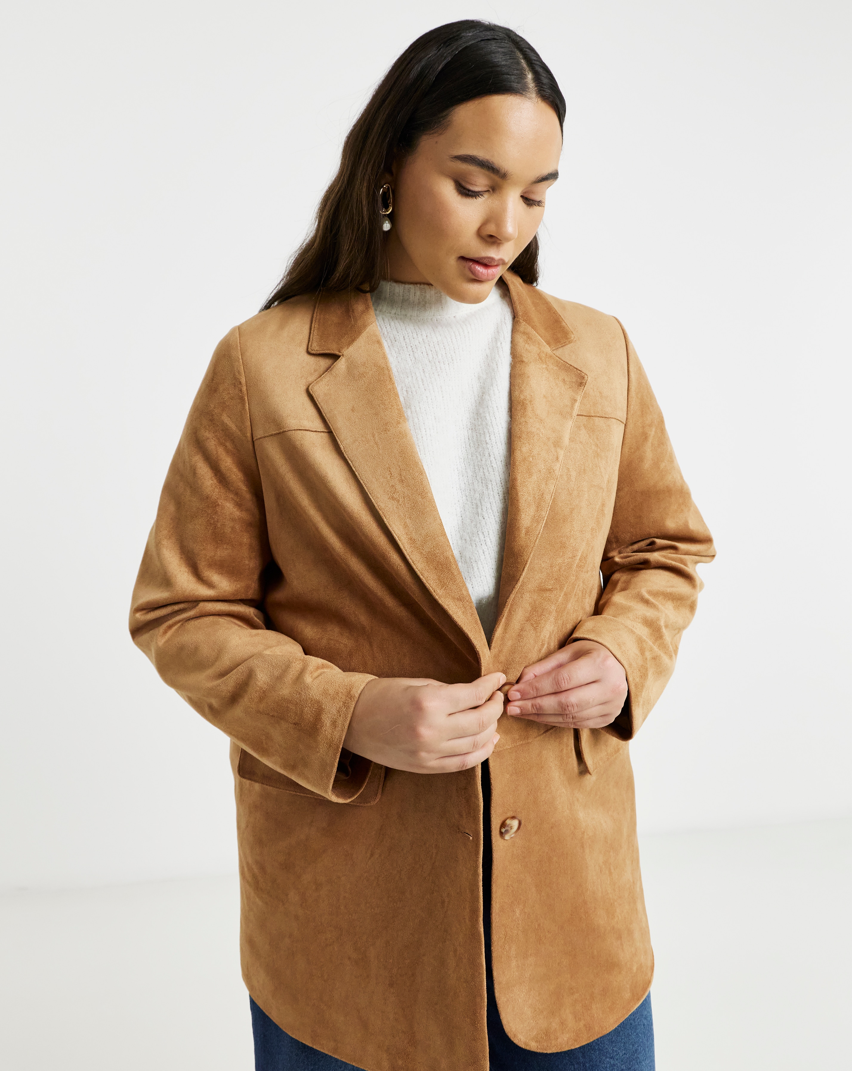 New In - Faux Suedette Blazer