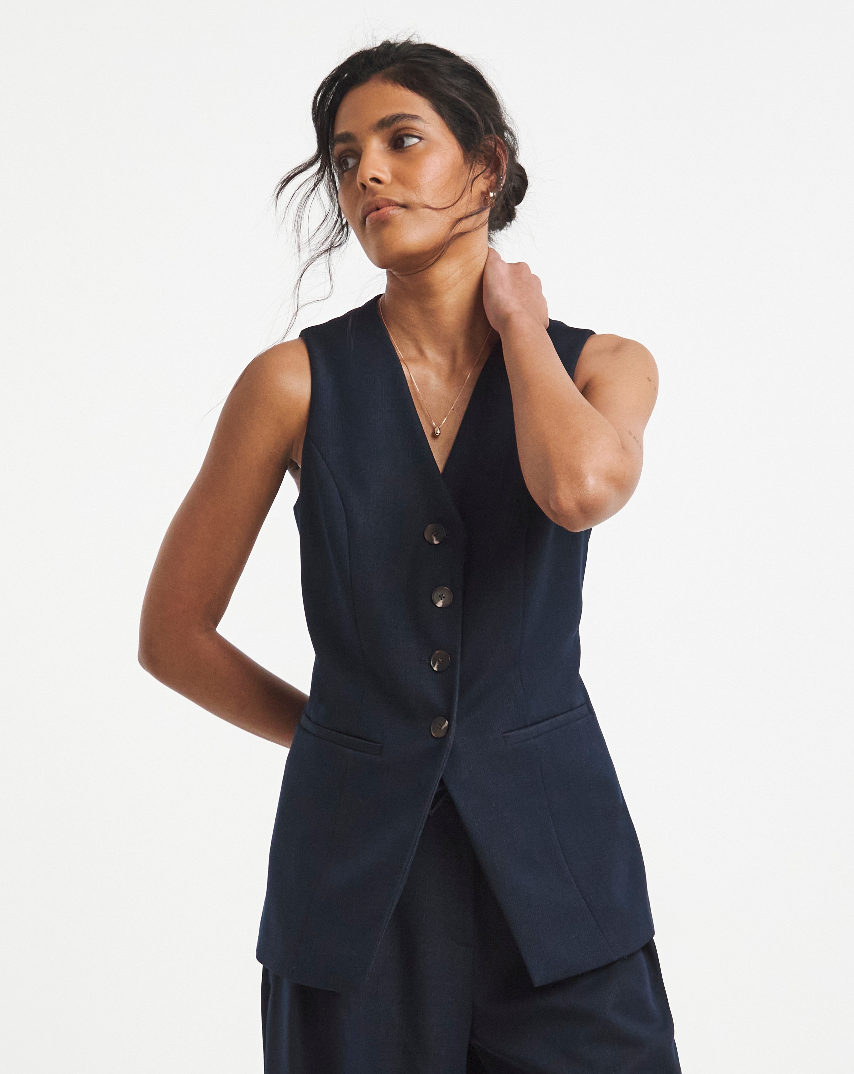 New In - Simply Be Indigo Denim Look Waistcoat