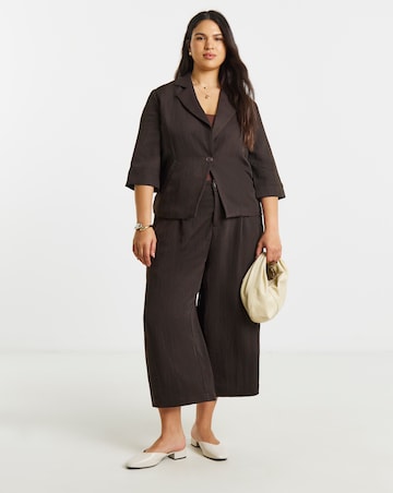 Chocolate Soft Twill Angel Sleeve Chuck On Blazer