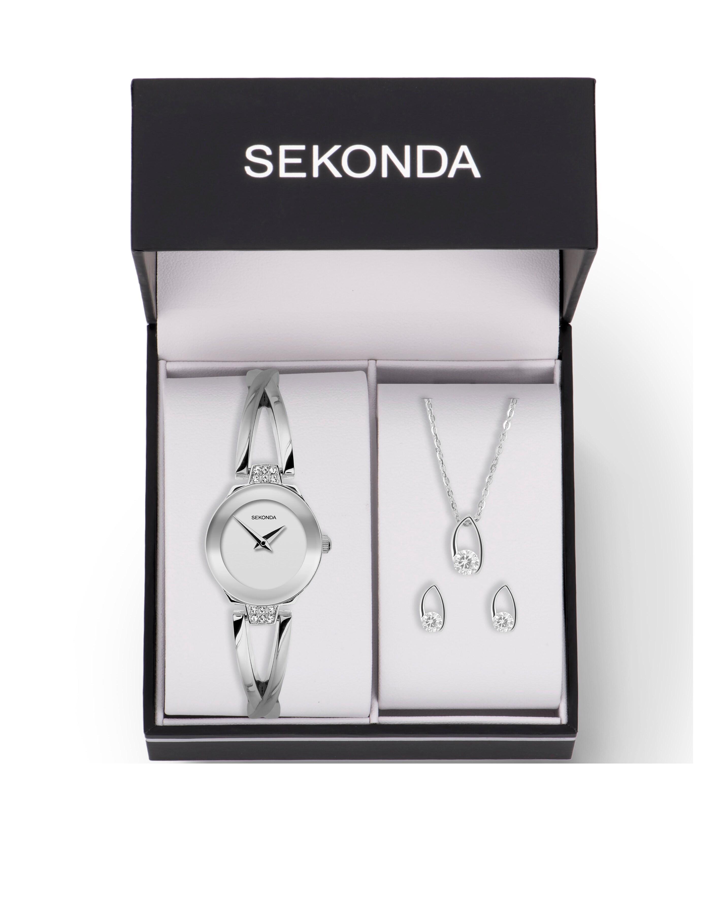 Silver watch set cheap