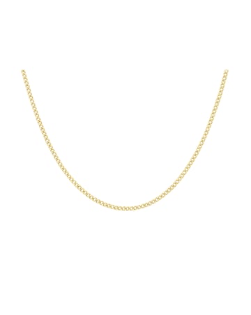 Sterling Silver GP Vermeil Curb Chain