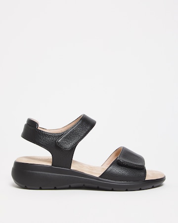 Cushion Walk Black Touch and Close Sandal Ultra Wide Fit (EEEEE)