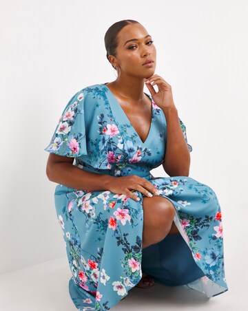 Joanna Hope Floral Print Angel Sleeve Dress | Simply Be