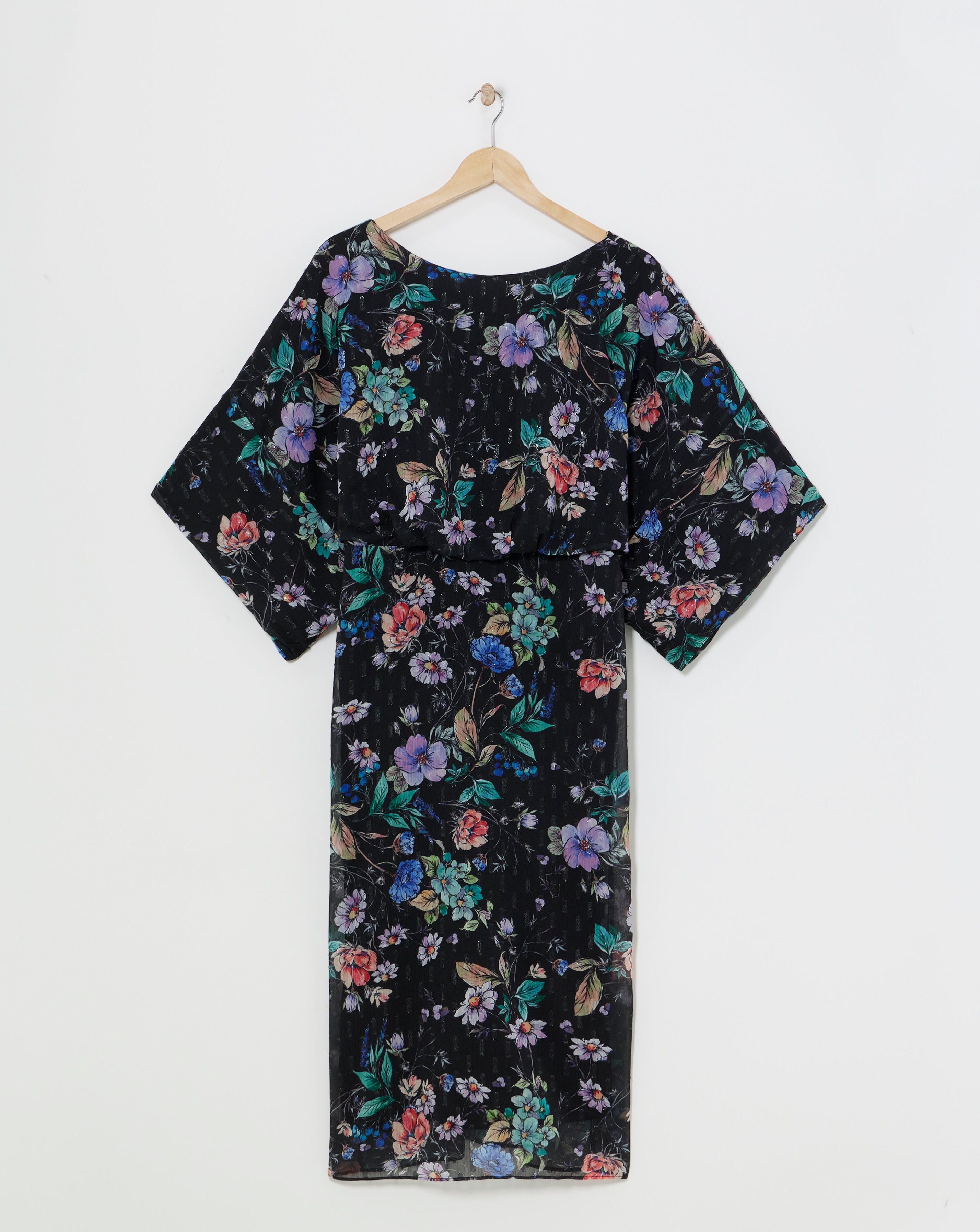 Joanna Hope Printed Batwing Midi Dress
