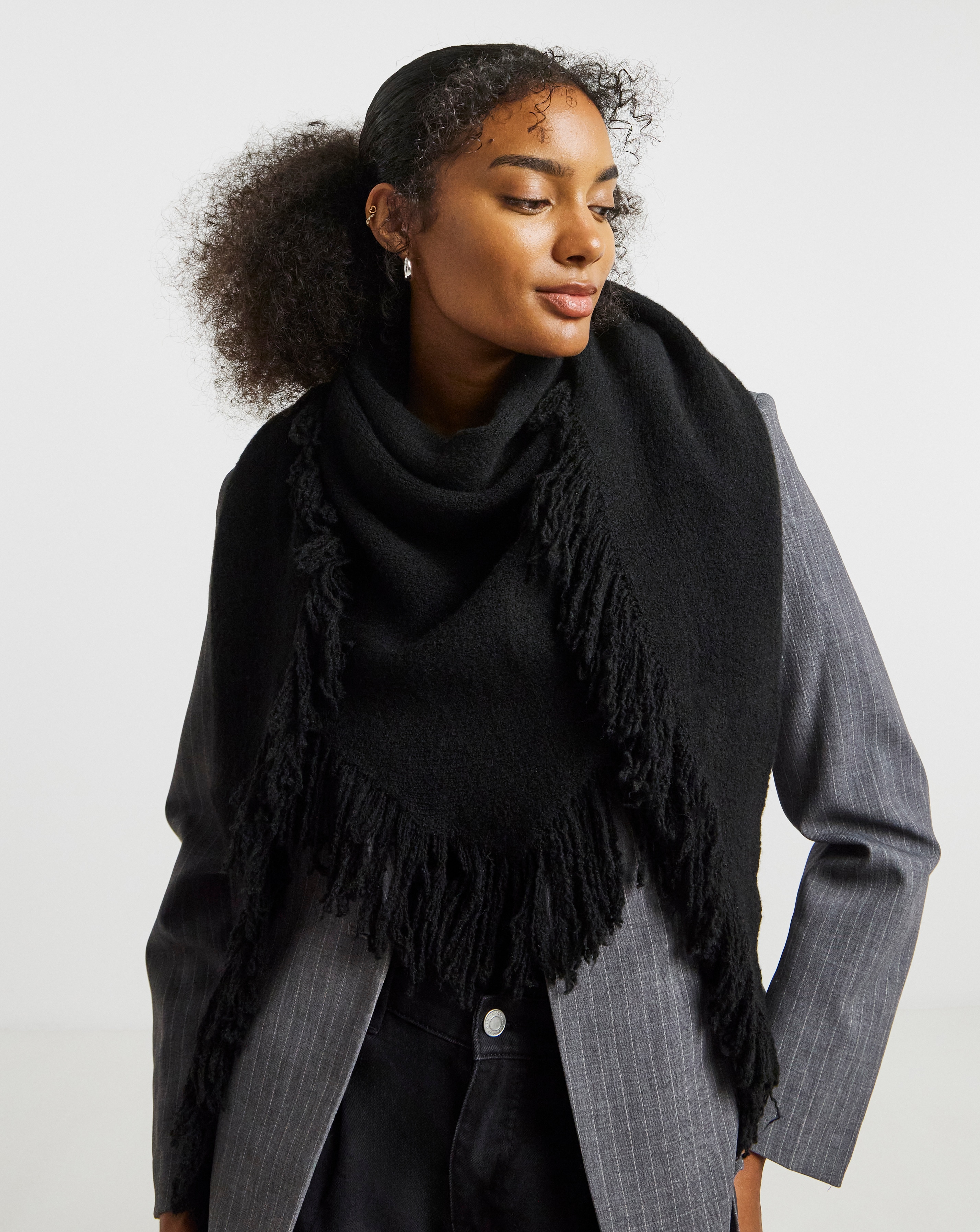 Fringe Detail Wrap Scarf