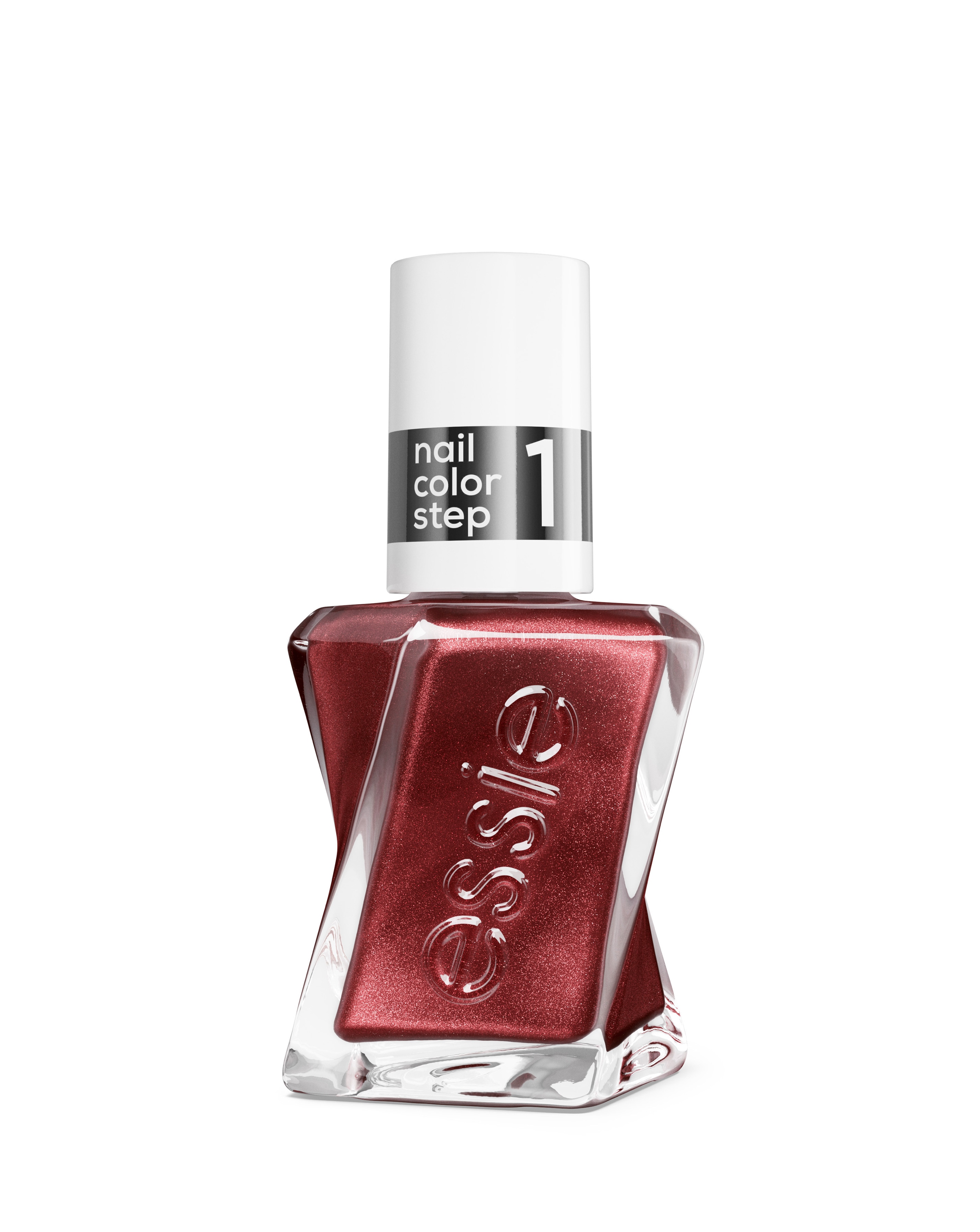 New In - Gel by essie Metallic Burgundy Red