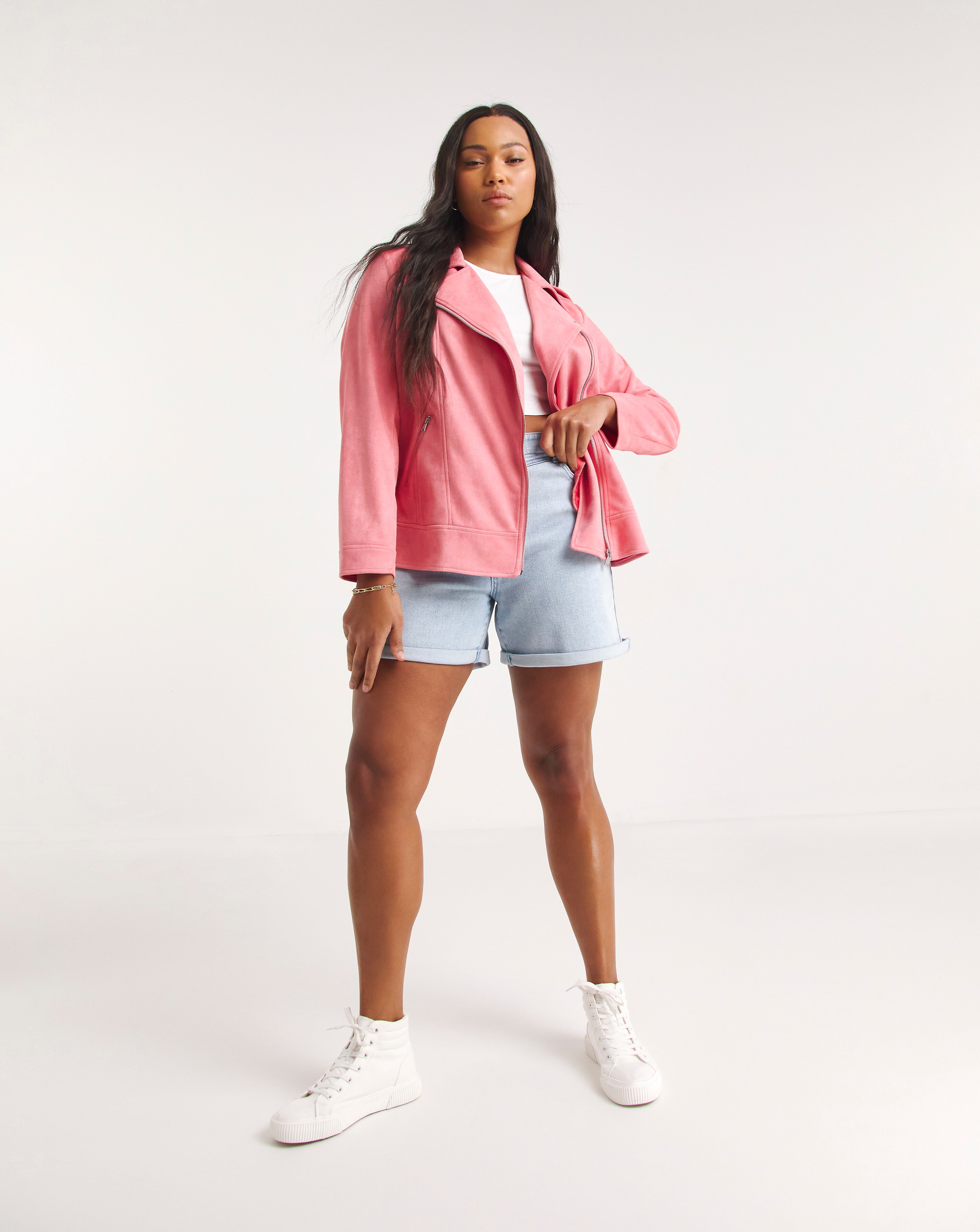 Only pink online biker jacket
