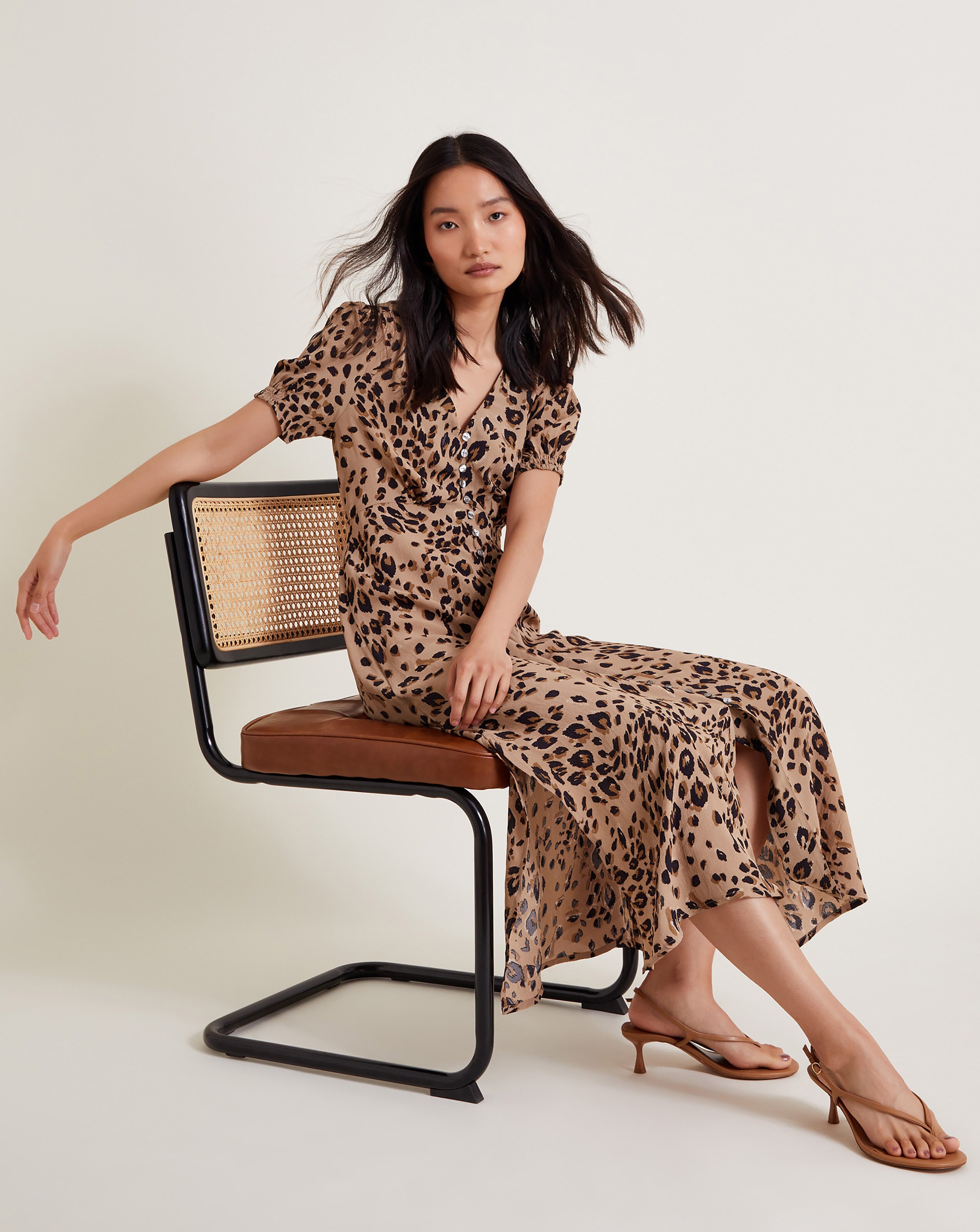 Monsoon Raife Leopard Print Tea Dress Simply Be