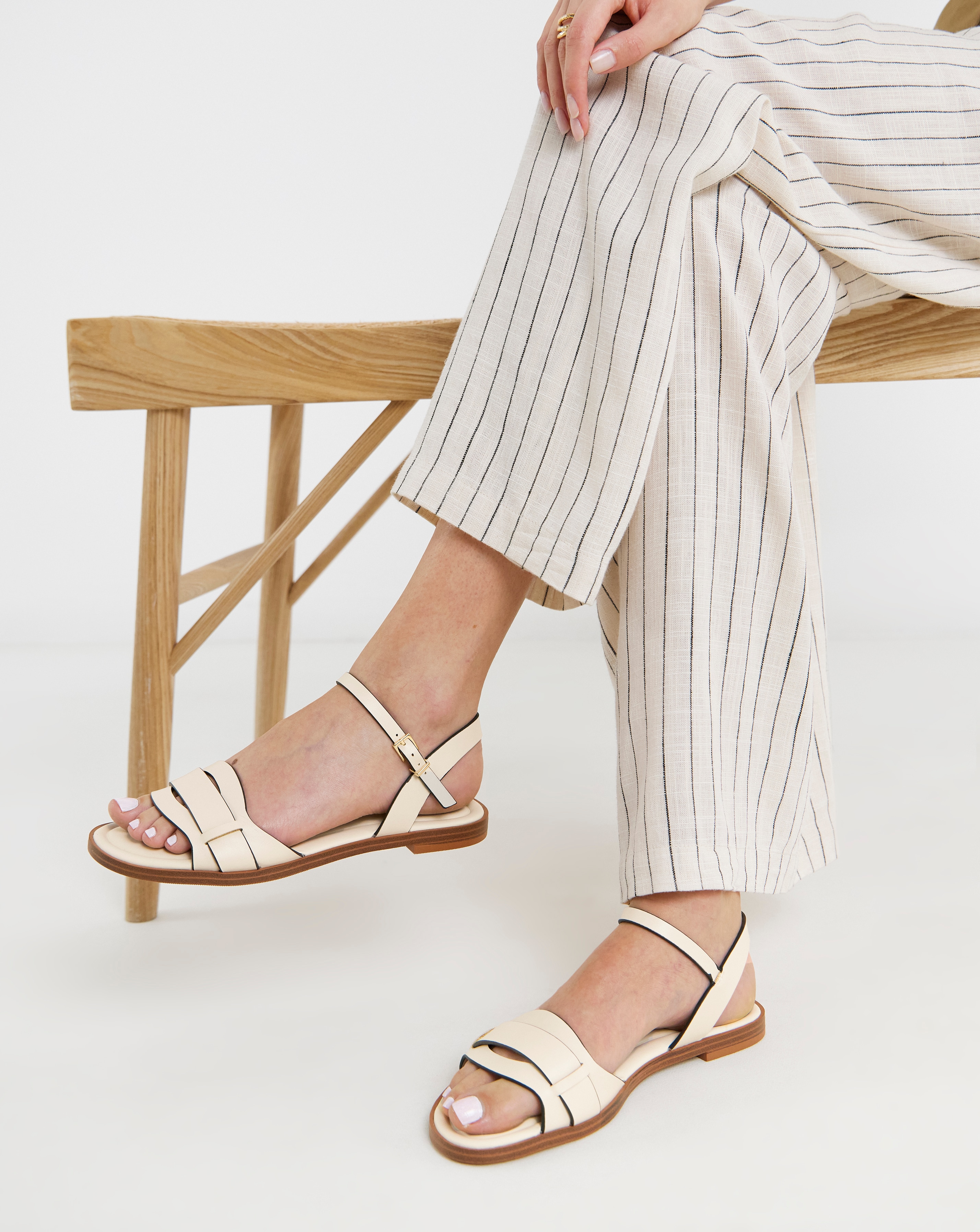 New In - Woven Two Part Sandal Ex Wide