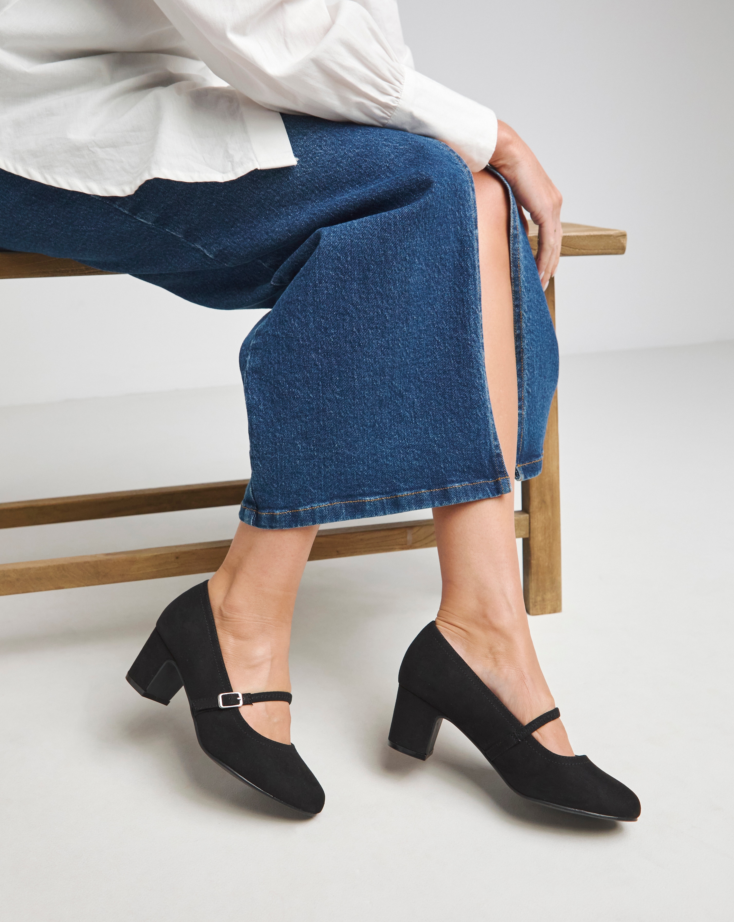 New In - Low Block Heel Mary Jane Standard Fit