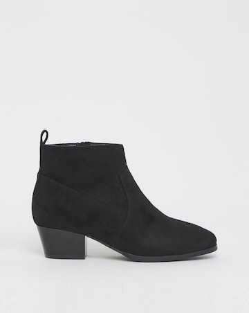 Ophelia Low Block Heel Ankle Western Boot - Wide Fit (E)