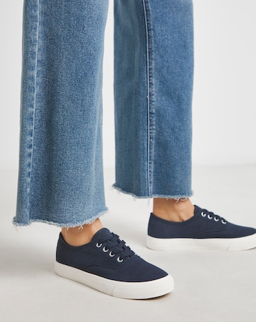 Polly Lace Up Deck Shoe - Wide Fit (E)