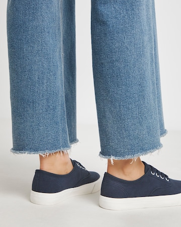 Polly Lace Up Deck Shoe - Wide Fit (E)