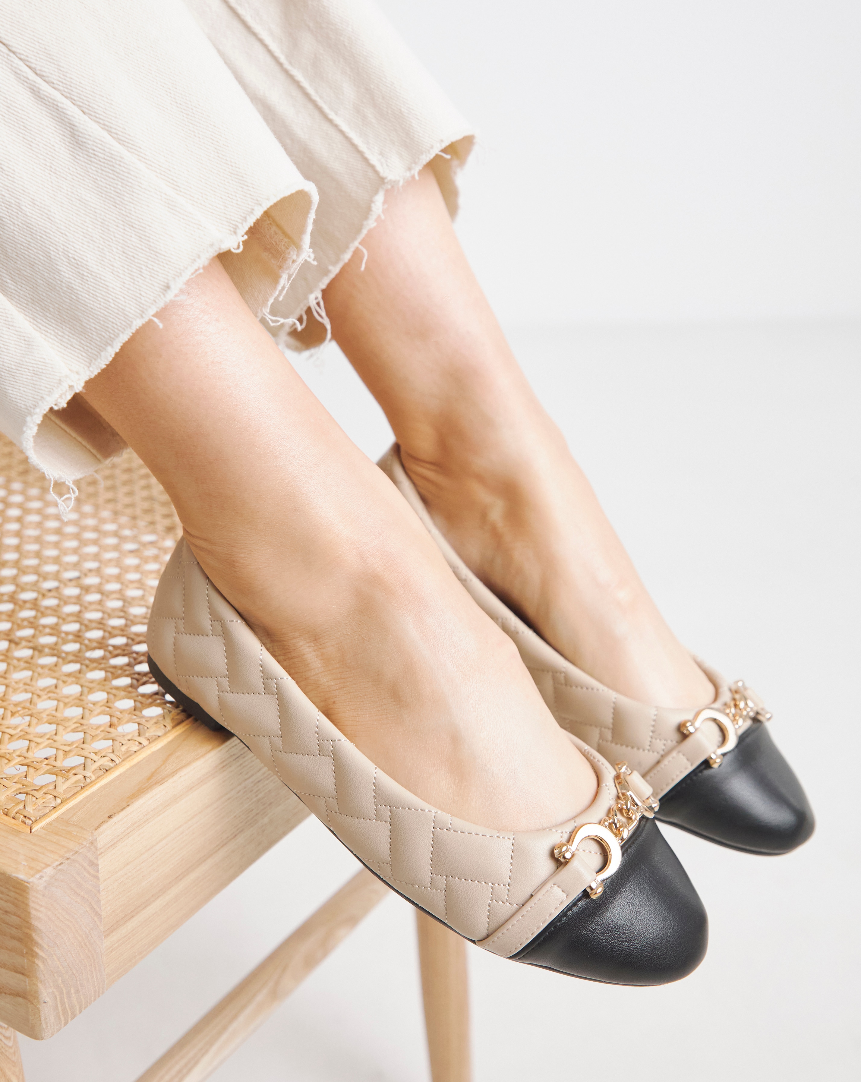 Quilted Ballerina with Trim Wide