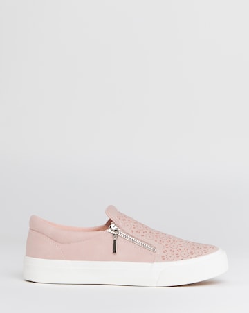 Bramble Zip Detail Slip on Trainer - Wide Fit (E)