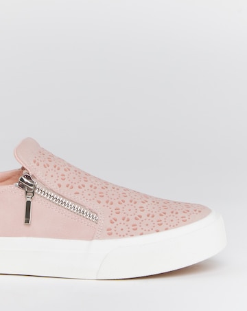 Bramble Zip Detail Slip on Trainer - Wide Fit (E)