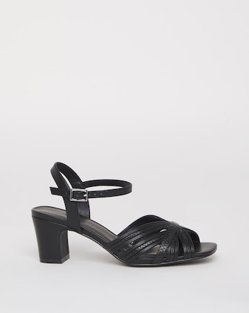 Oak Strappy Block Heel Sandals - Extra Wide Fit (EEE)